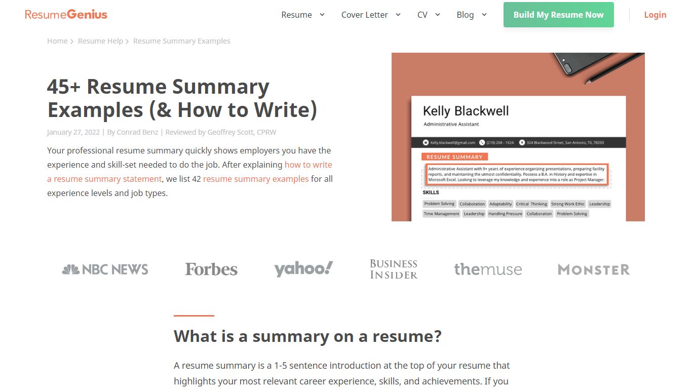 Resume Summary: 45+ Professional Examples & How to Write