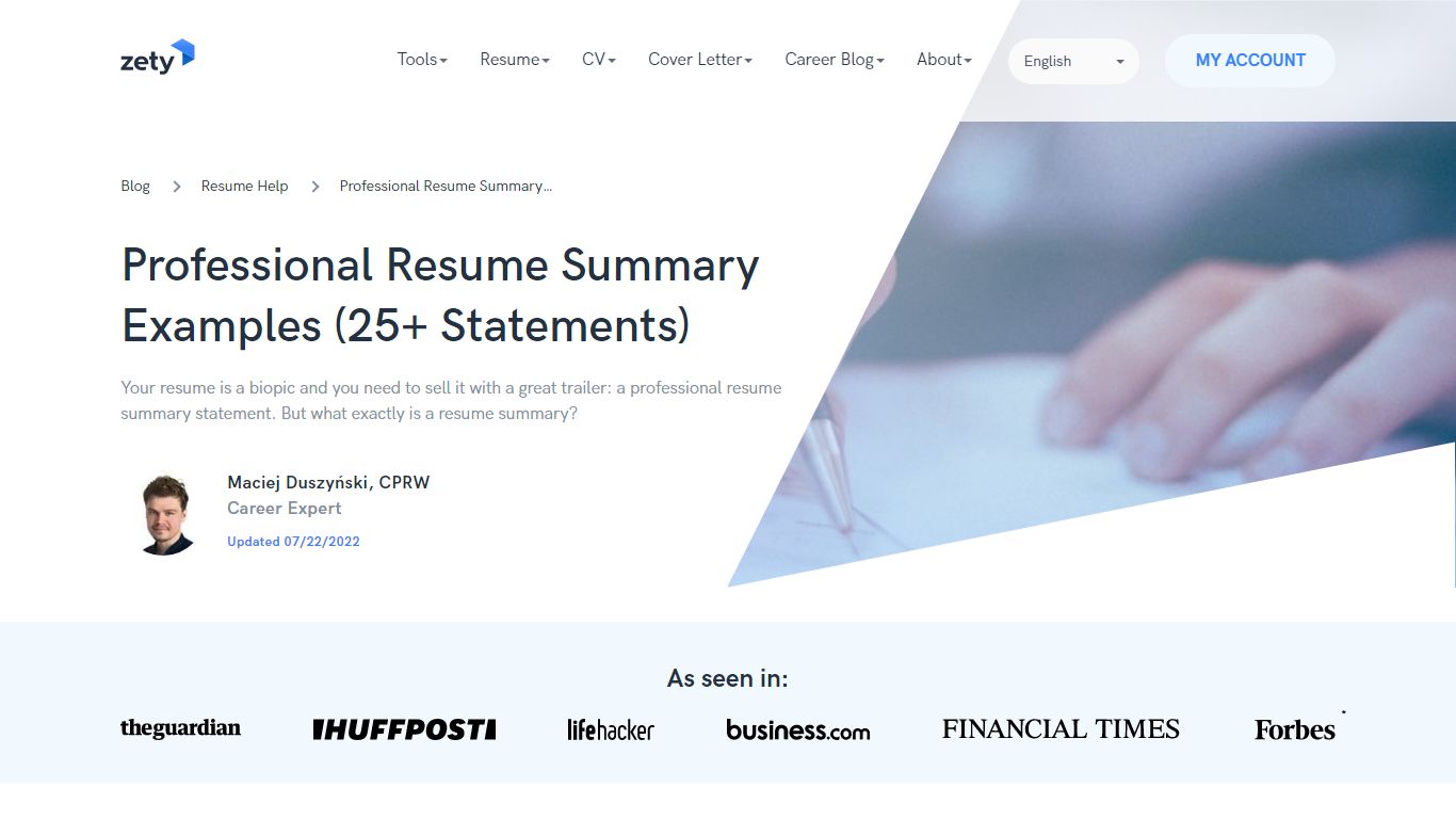 Professional Resume Summary Examples (25+ Statements) - zety